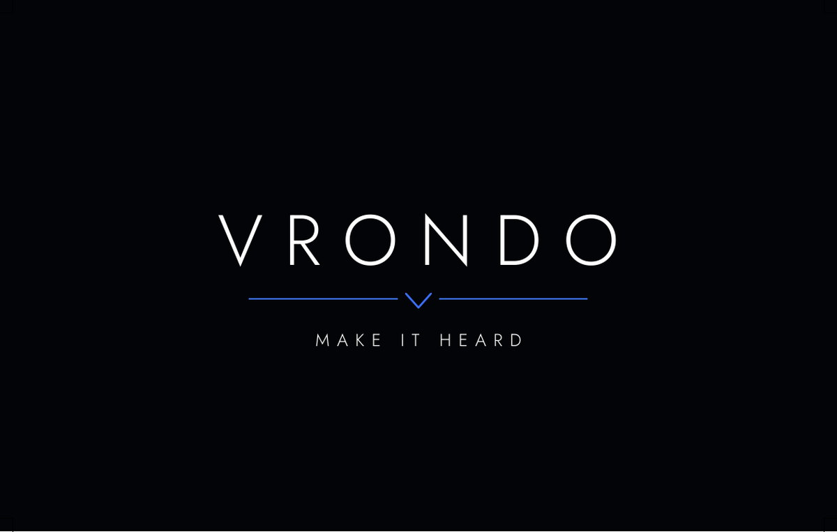 VRONDO wordmark with the tagline Make it heard.
